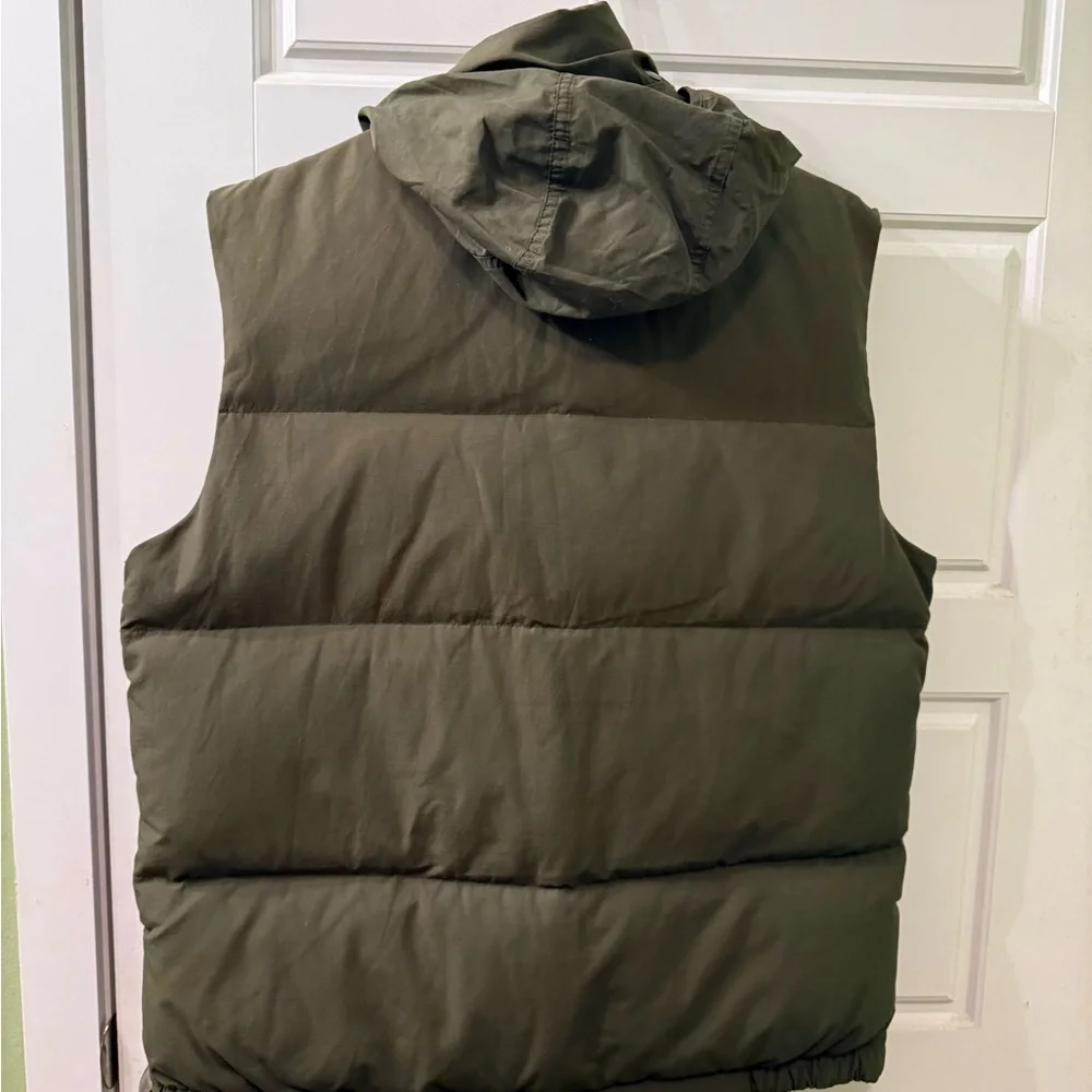 J. Crew Men's Olive Goose Down Puffer Vest Size Medium